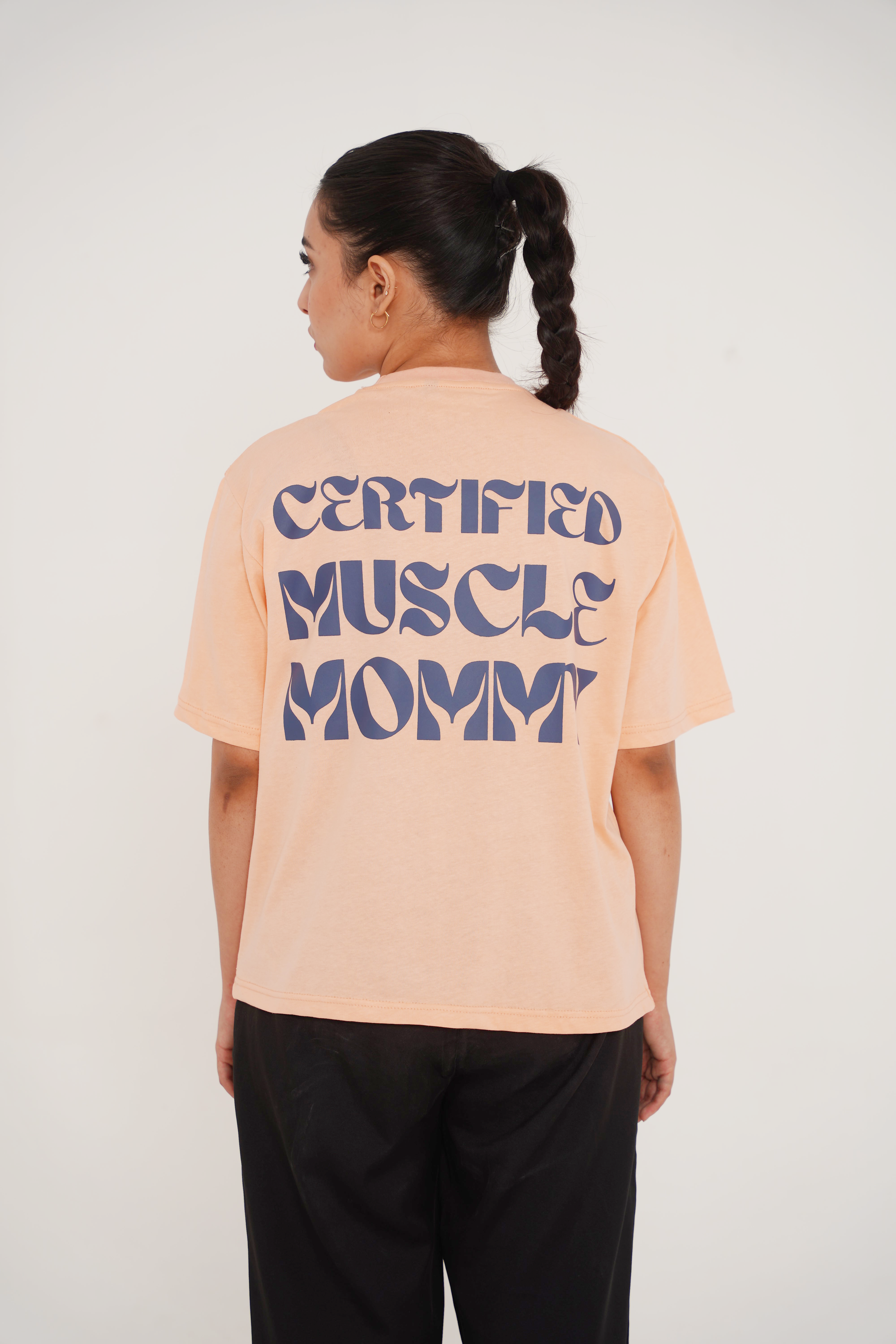 Muscle Mommy Peach Oversized T-shirt